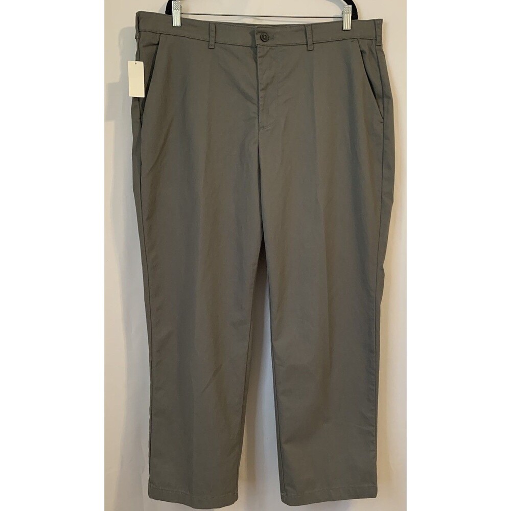 IZOD Pants Mens 40 32 Sport Flex Pants Gray Performance Stretch Non Iron Wicking